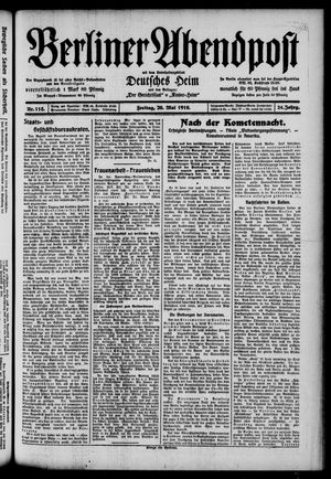 Berliner Abendpost vom 20.05.1910