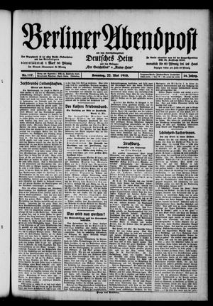 Berliner Abendpost vom 22.05.1910