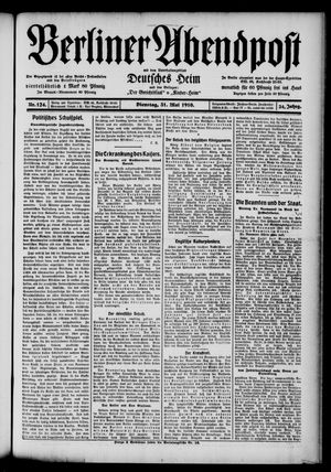 Berliner Abendpost vom 31.05.1910