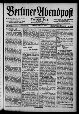 Berliner Abendpost vom 14.06.1910