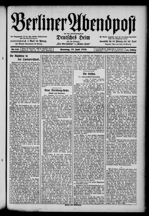 Berliner Abendpost vom 19.06.1910