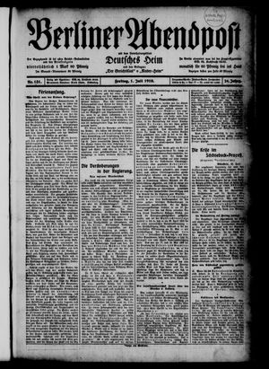 Berliner Abendpost on Jul 1, 1910