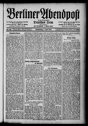 Berliner Abendpost vom 07.07.1910