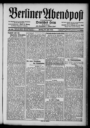 Berliner Abendpost vom 22.07.1910