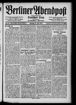 Berliner Abendpost vom 31.07.1910