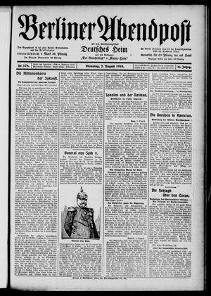 Berliner Abendpost vom 02.08.1910