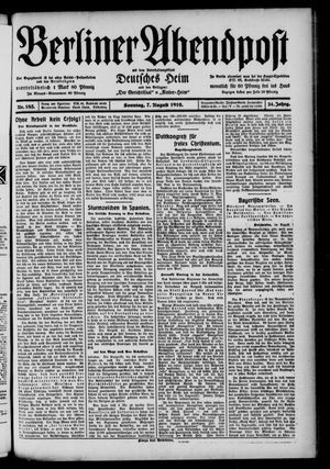Berliner Abendpost vom 07.08.1910