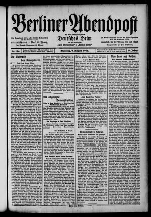 Berliner Abendpost vom 09.08.1910
