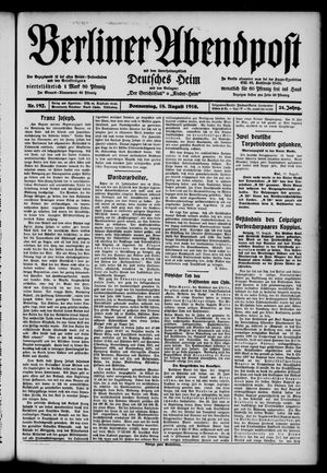 Berliner Abendpost vom 18.08.1910