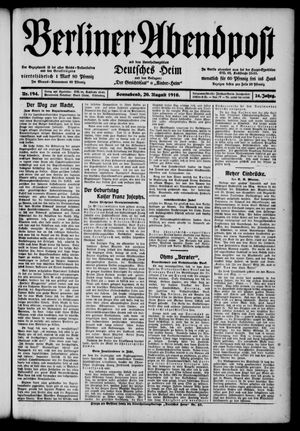 Berliner Abendpost vom 20.08.1910