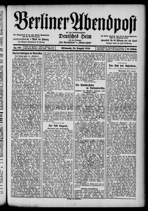Berliner Abendpost vom 24.08.1910