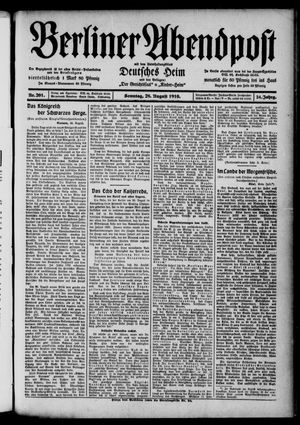Berliner Abendpost vom 28.08.1910