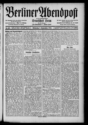 Berliner Abendpost vom 07.09.1910