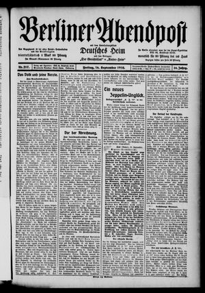 Berliner Abendpost vom 16.09.1910