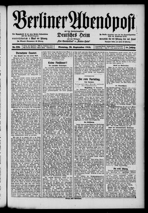 Berliner Abendpost vom 20.09.1910