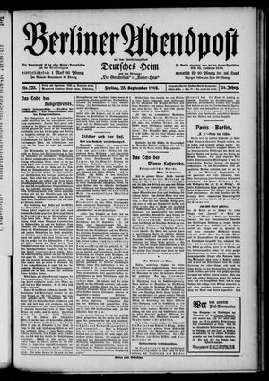 Berliner Abendpost vom 23.09.1910