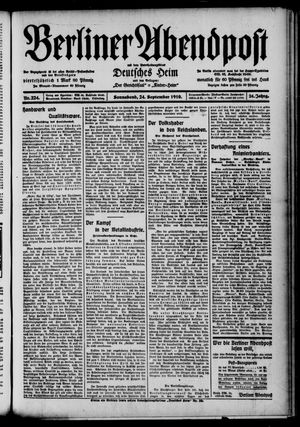 Berliner Abendpost vom 24.09.1910