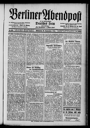 Berliner Abendpost vom 28.09.1910
