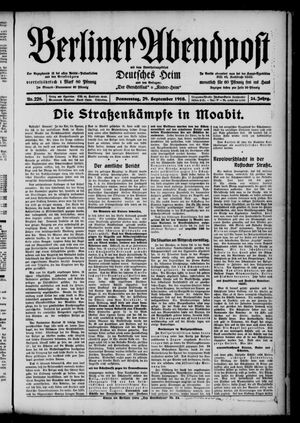 Berliner Abendpost vom 29.09.1910