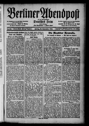 Berliner Abendpost vom 30.09.1910