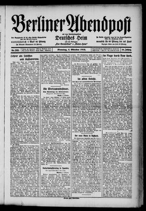 Berliner Abendpost vom 04.10.1910