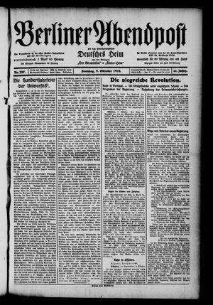 Berliner Abendpost vom 09.10.1910