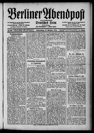 Berliner Abendpost on Oct 13, 1910