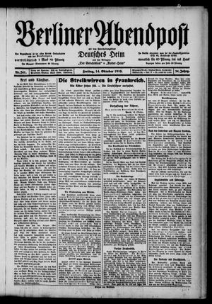 Berliner Abendpost vom 14.10.1910