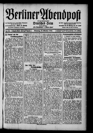 Berliner Abendpost vom 18.10.1910
