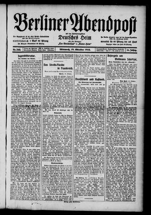 Berliner Abendpost vom 19.10.1910