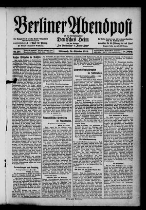 Berliner Abendpost vom 26.10.1910