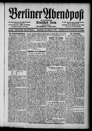 Berliner Abendpost vom 29.10.1910