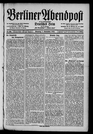 Berliner Abendpost vom 01.11.1910