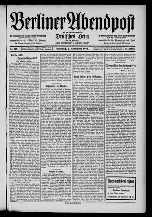 Berliner Abendpost vom 02.11.1910