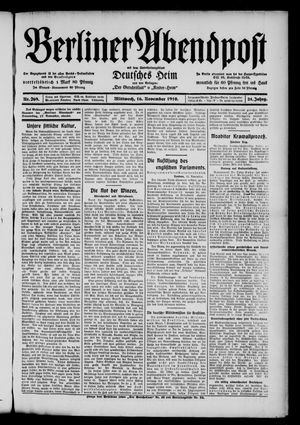 Berliner Abendpost vom 16.11.1910