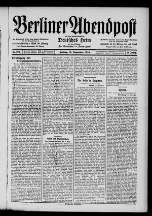 Berliner Abendpost vom 18.11.1910