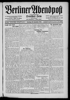 Berliner Abendpost vom 20.11.1910
