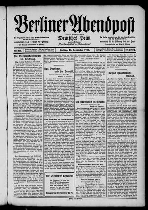 Berliner Abendpost vom 25.11.1910