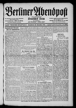 Berliner Abendpost vom 26.11.1910