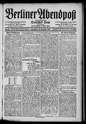 Berliner Abendpost vom 10.12.1910