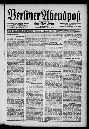 Berliner Abendpost vom 14.12.1910