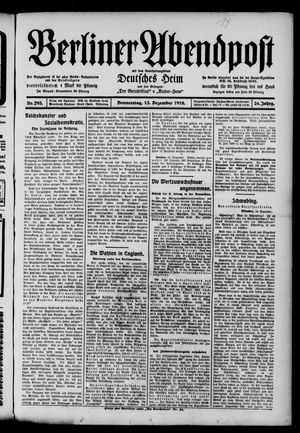Berliner Abendpost vom 15.12.1910