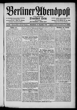 Berliner Abendpost vom 17.12.1910