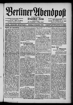 Berliner Abendpost vom 18.12.1910