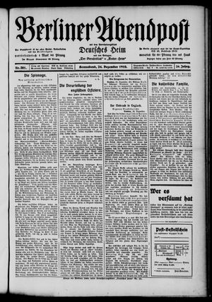 Berliner Abendpost vom 24.12.1910