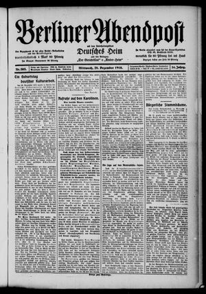 Berliner Abendpost vom 28.12.1910