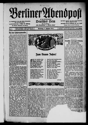 Berliner Abendpost vom 01.01.1911