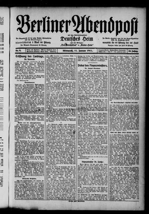 Berliner Abendpost vom 11.01.1911