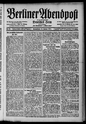 Berliner Abendpost vom 14.01.1911