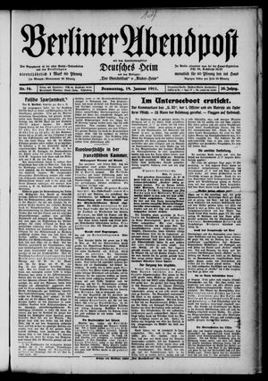Berliner Abendpost vom 19.01.1911